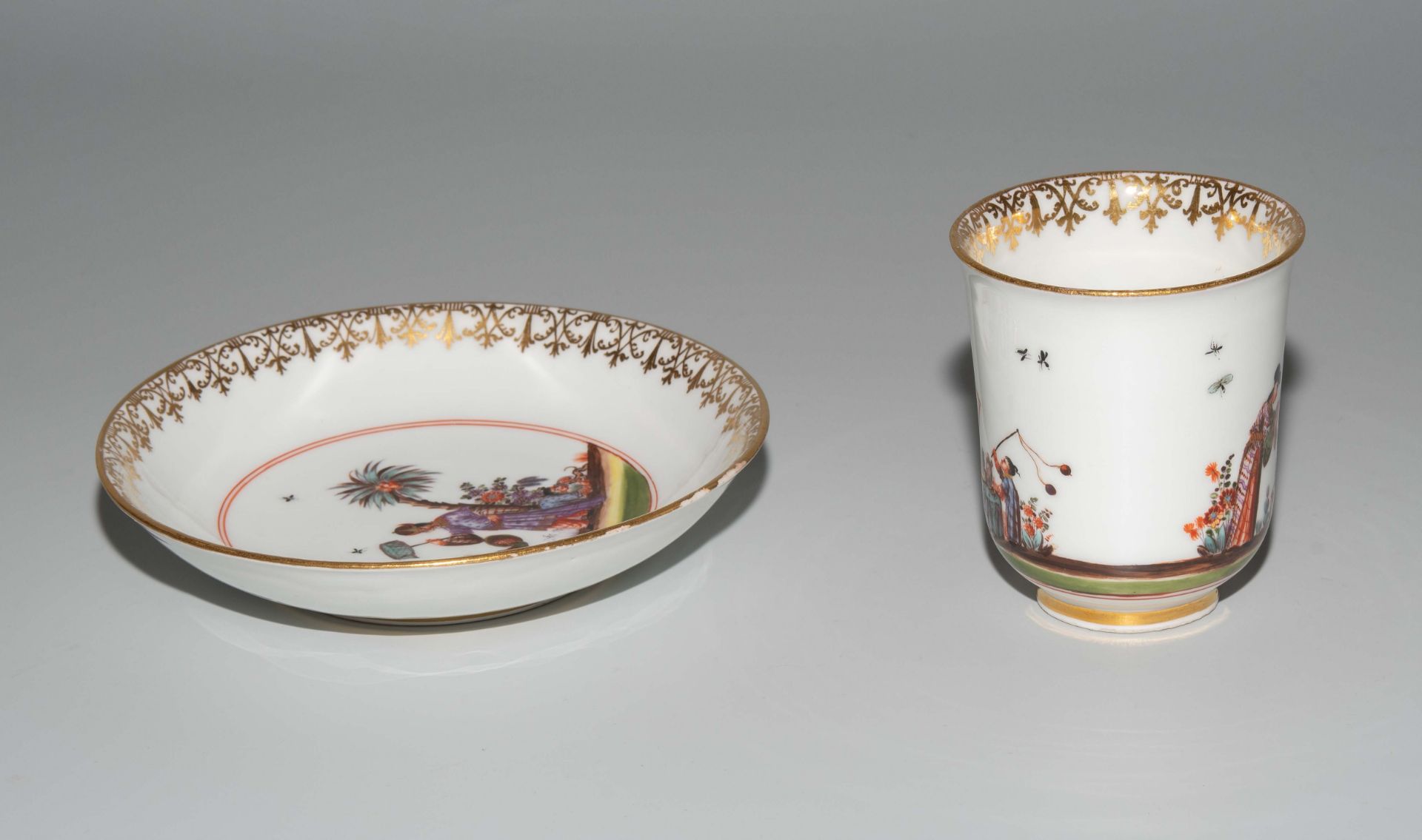 Meissen, Schokoladentasse mit Untertasse - Image 5 of 12