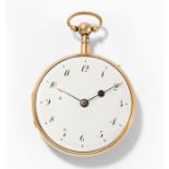 Gold-Spindeltaschenuhr mit Viertelrepetition, um 1820