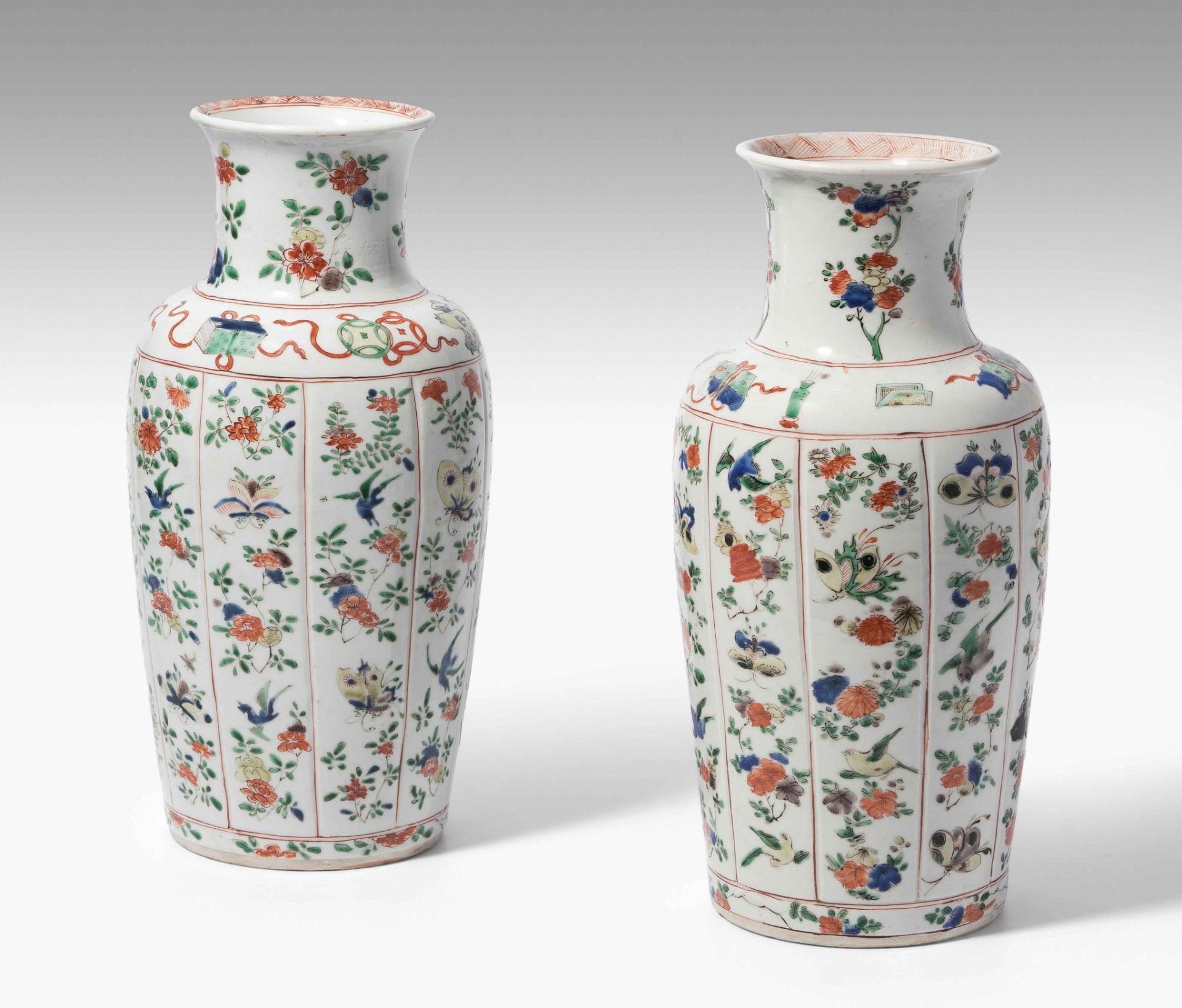 1 Paar Wucai-Vasen