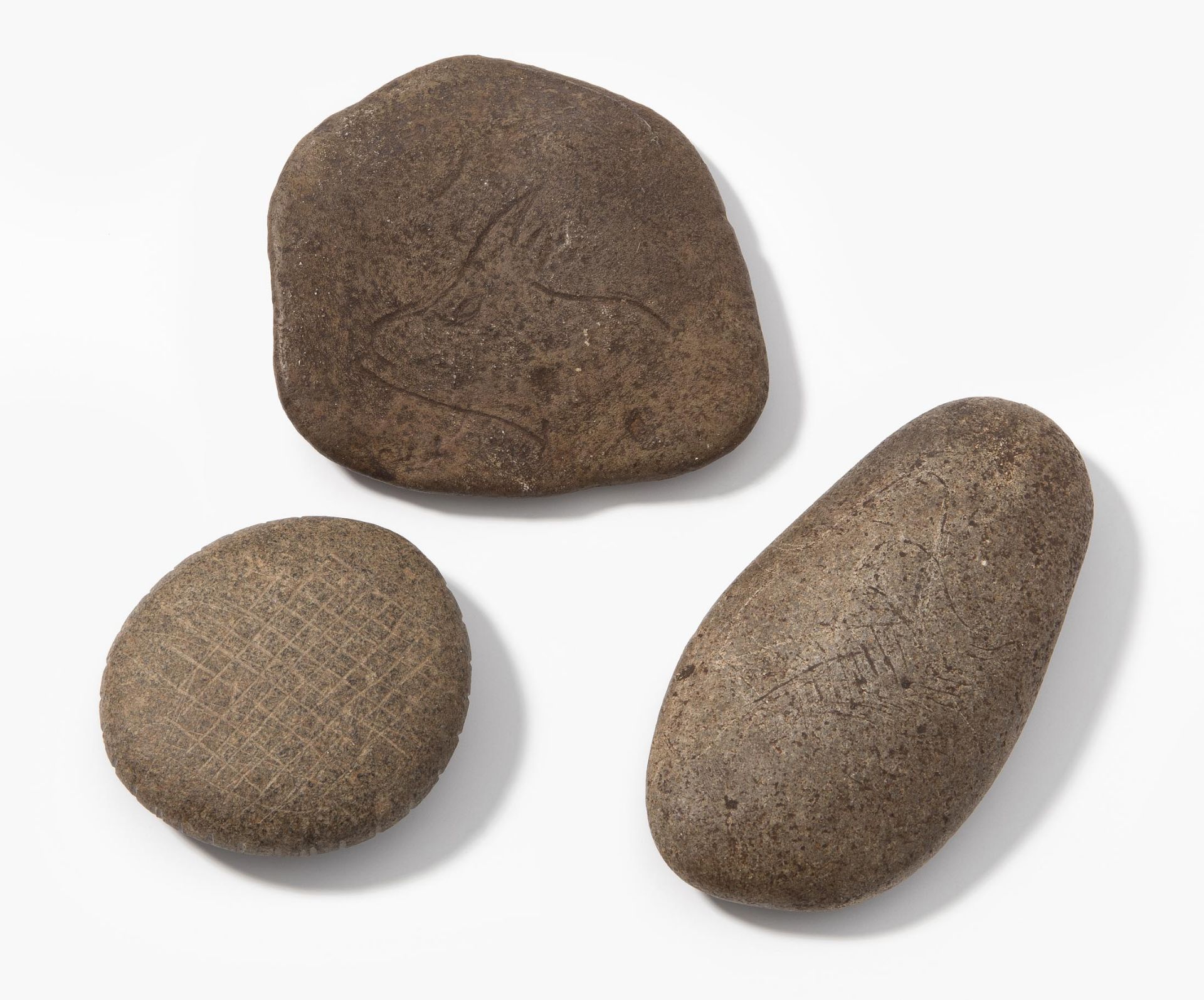 Lot: 3 gravierte Steine