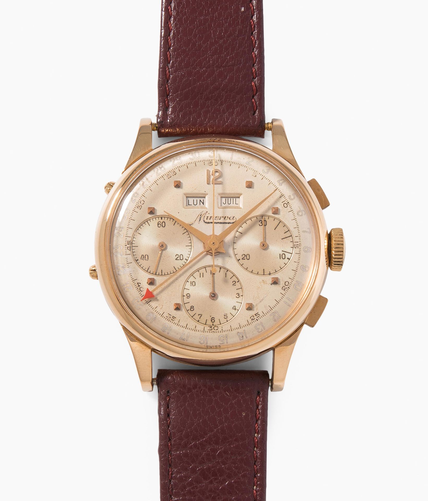 Minerva Chronograph Kalender, 1950er Jahre