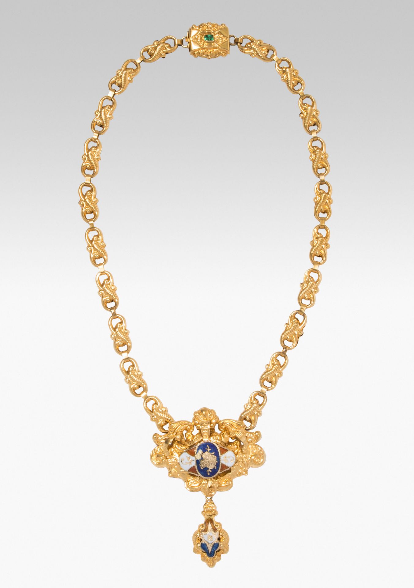 Biedermeier-Email-Collier