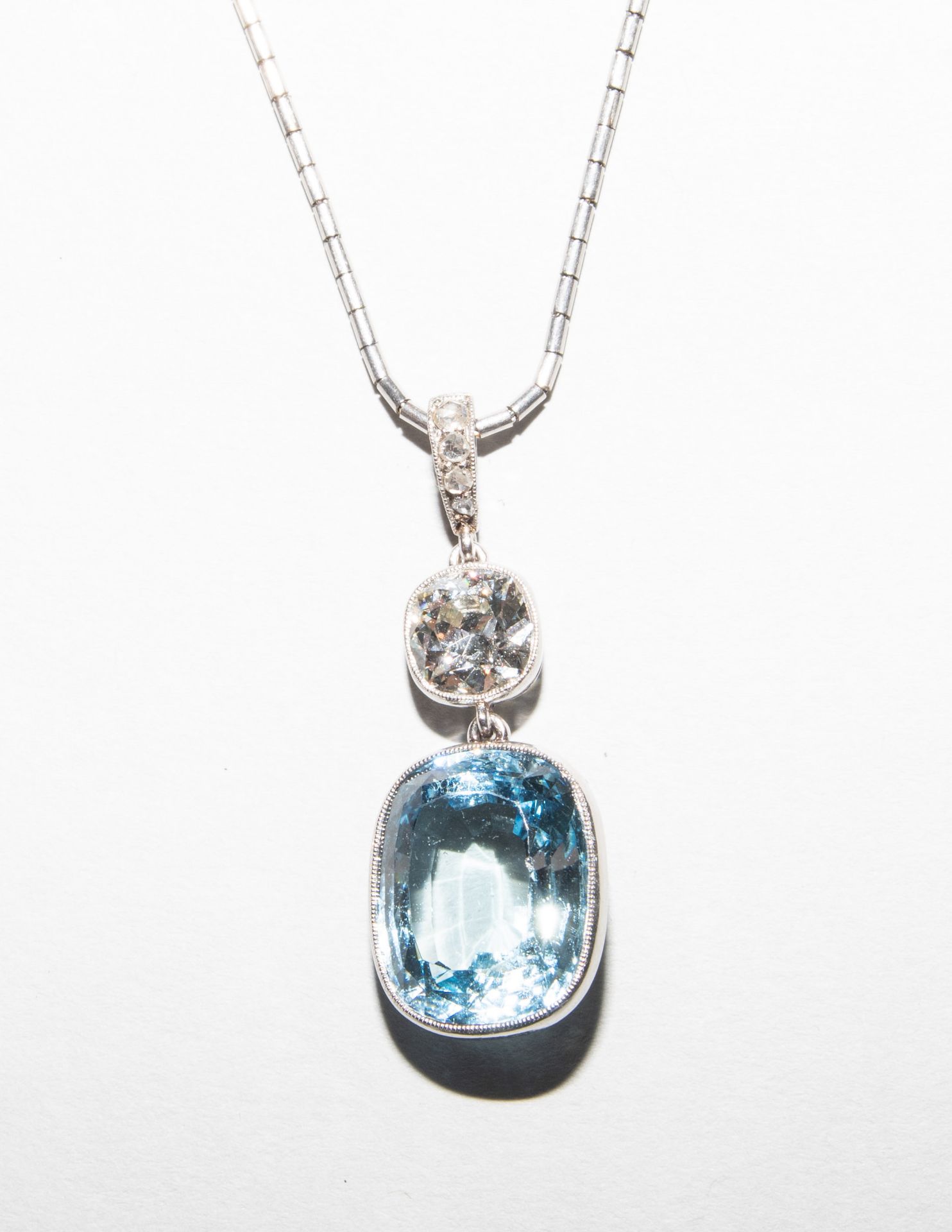 Aquamarin-Diamant-Collier - Image 2 of 2