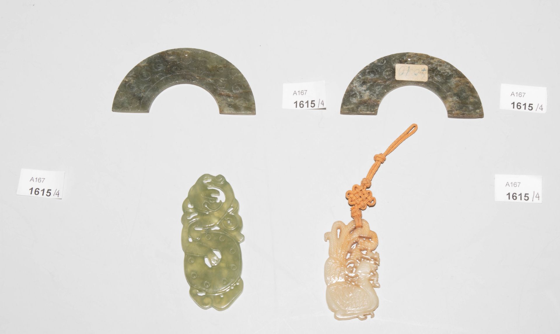 Lot: 4 Jade-Anhänger - Bild 3 aus 11