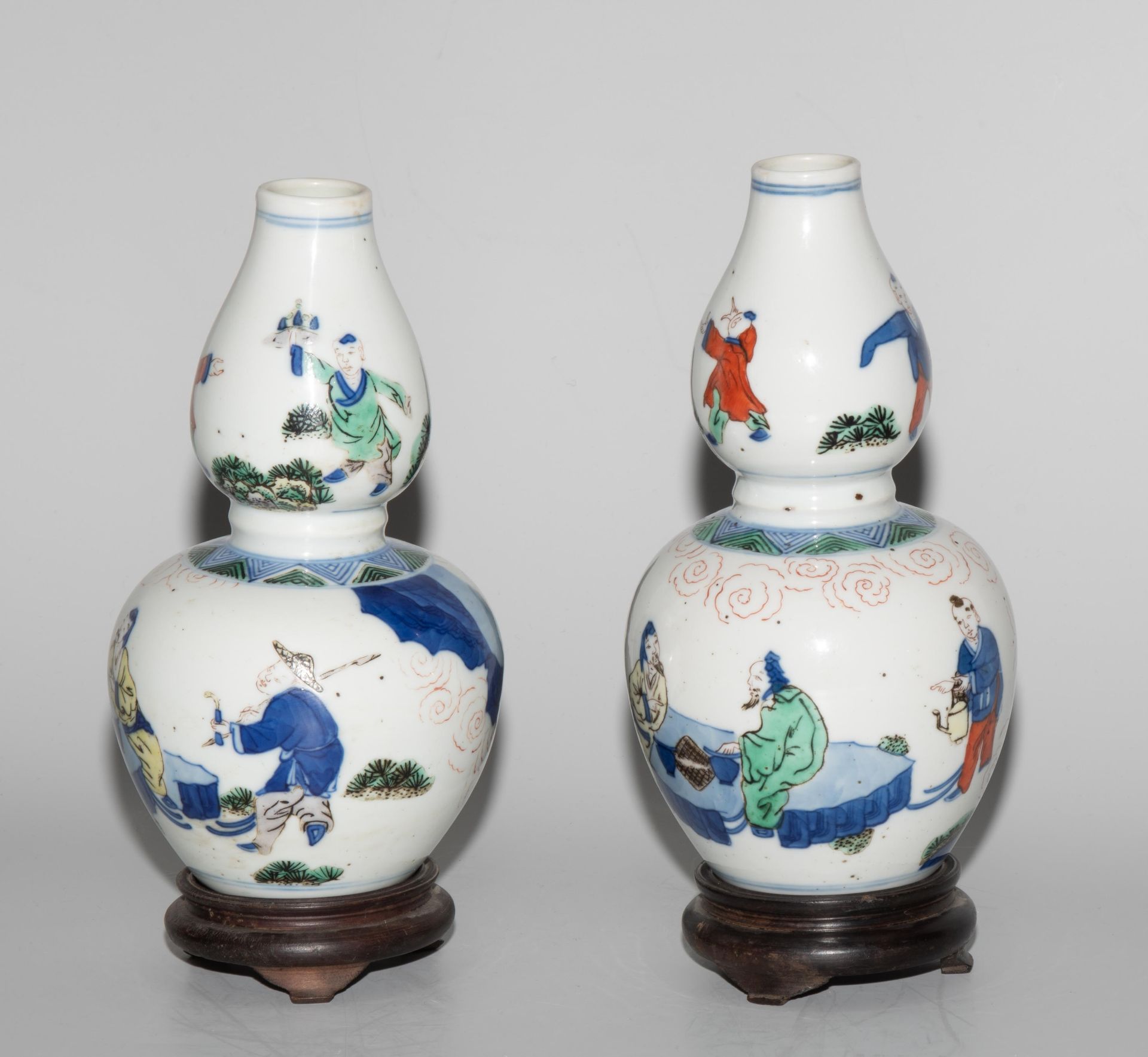 1 Paar Wucai-Vasen - Bild 3 aus 7