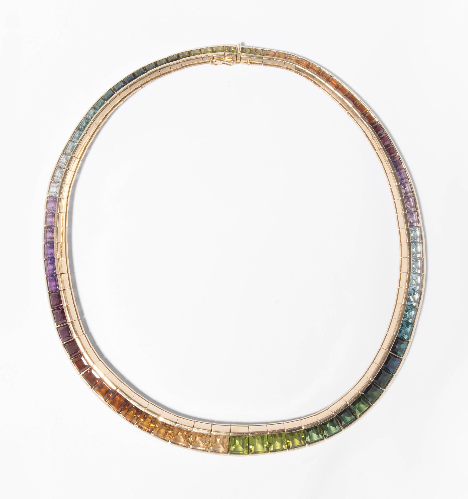 Farbedelstein-Rainbow-Collier