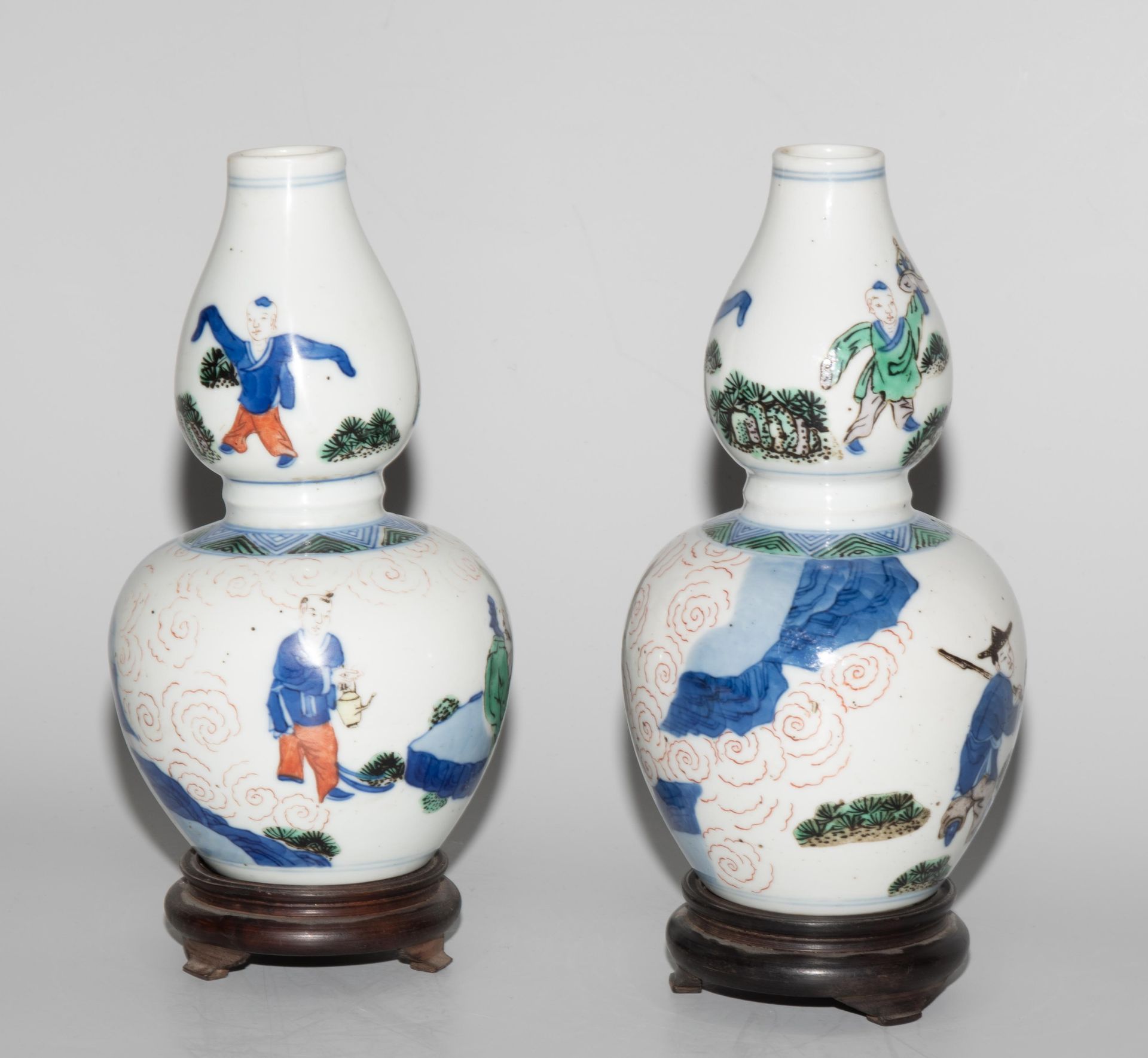 1 Paar Wucai-Vasen - Bild 5 aus 7