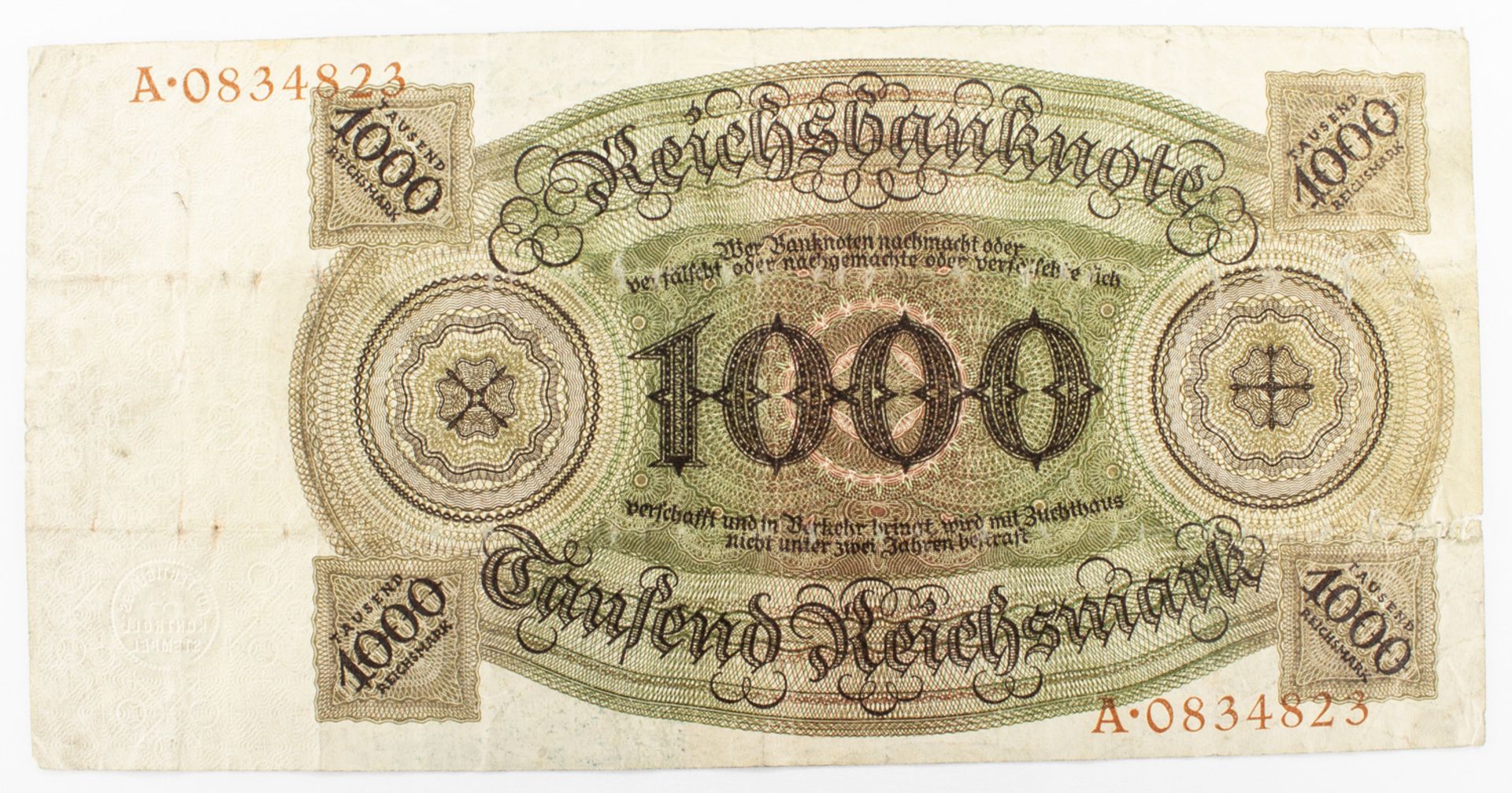 1000 Reichsmark - Image 2 of 2