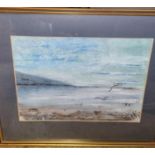 Hilary Molloy, '' A Coastline The Burren'' signed lower right and inscribed verso.