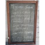 A Merriman Tavern Chalk Board. 60 x 90 cm approx.