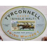 A vintage " The Tyrconnell Single Malt Irish Whiskey" Tin Advertisement Sign 29 x 40 cm approx.