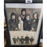 Original framed Photographic Collage of Maxi and Band. 24 x 34 cm approx.