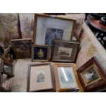 A large quantity of 19th Century and later Miniatures and Prints. 9 items .