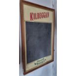 A Kilbeggan Irish Whiskey Blackboard 64 x 44 cm approx.