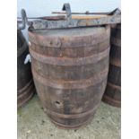 A very large Oak and Metal bound Barrel.