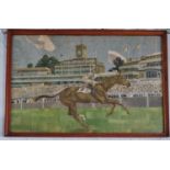 A Print of Ballymass winning the George VI Stakes. painted by John Skeaping at Ascot 19th July 1958,