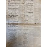 A double page of The Clare Champion New Years Day 1938 to include articles on The Famine and The