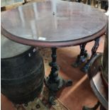 A good Cast Iron Pub Table with timber top.