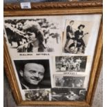 A framed Vintage Original Photographic Collage of Ralph McTell, a young Christy Moore, Shegui and