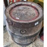 A vintage Guinness Wooden Keg numbered 800430. H 53 x D 38 cm approx.