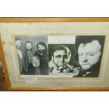 Original Photographic framed Collage of 'Ronnie Drew and The Dubliners, Colm CT Wilkinson and a