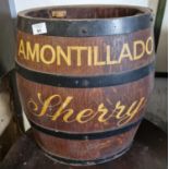 An Amontillado Sherry and V.S.O.P Brandy Advertising Barrell