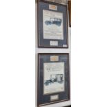 Two Prints of Rolls Royce Advertisements from the Rolls Royce heritage Trust, and a Print of a Chris