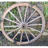 A Vintage Cartwheel Ceiling Light.