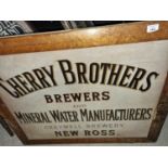 A framed Pub Advertising Print of 'Cherry Brothers. Brewers mineral water manufacturers New Ross'.