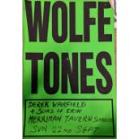 The Merriman Tavern vintage advertising Poster for The Wolfe Tones and Derek Warfield and sons of