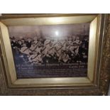 A framed black and white Print of all Ireland senior hurling championship 1914. Clare 5.1 Laois 1.
