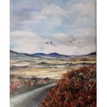 'Connemara Road' Oil On Canvas signed by the artist Sile O'Beirne. 50 x 40 cm approx.