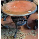 A good Cast Iron Pub Table with a timber top.