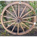 A Vintage Cartwheel Ceiling Light.