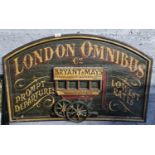 London Omnibus Bryant and Mayes Safety Matches wall mounted Advertisement. 92 x 57 cm approx.