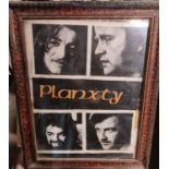 An original framed pub Advertisement for 'Planxty'. 46 x 59 cm approx.