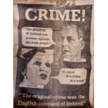 A Crime advertising depicting Margaret Thatcher and Tony Benn.