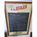 A vintage Kilbeggan Irish Whiskey Blackboard Pub Advertisement. 64 x 44 cm approx.