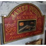 James Purdy gun maker wall Advertising. 94 x 68 cm approx.