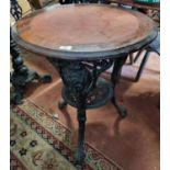 A good Cast Iron Pub Table with timber top.