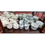 A good 19th Century blue and white Teaset along with a quantity of Wicklow Vale tea items.