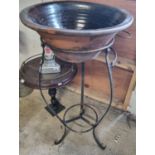 A good metal Plant Stand with bowl.