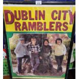 An original Photograph Pub advertising for 'The Dubliners' and the City Ramblers'. 44 x 59 cm
