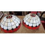 Two stained glass Lamp Shades.