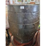 A good Vintage barrel used as a pub table.