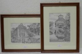 Wasserschloss Oppenweiler 2 Litho