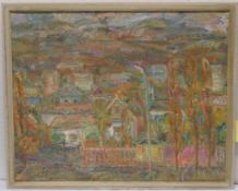 Sowjetischer Maler: "Dorfansicht"