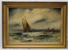 Dufoir, M.: "Segelschiff auf bewegtem Meer"