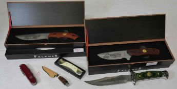 Posten von 7 Messern und Taschenmessern