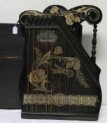 Zither. 19. Jh., mit Original Koffer